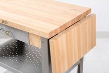 Load image into Gallery viewer, John Boos Cucina Elegante – Maple Kitchen Cart with Drop Leaves &amp; Storage