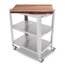 Load image into Gallery viewer, John Boos Cucina CulinArte – Stainless Cart with Maple, Cherry, or Walnut Top