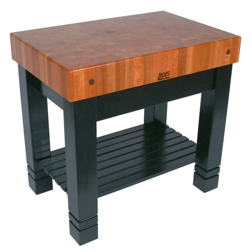John Boos Bloc de Foyer – 5″ End-Grain Cherry Butcher Block Island - Kitchen Furniture Company