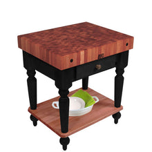 Load image into Gallery viewer, John Boos Rustica Cherry – 4&quot; End-Grain Work Table with Drawers - Kitchen Furniture Company