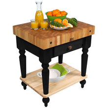 Load image into Gallery viewer, John Boos Rustica Maple – 4&quot; End-Grain Work Table with Drawers &amp; Optional Shelf - Kitchen Furniture Company