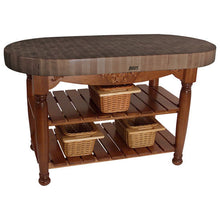 Load image into Gallery viewer, John Boos Harvest Table – 4&quot; End-Grain Maple or Walnut Butcher Block Island