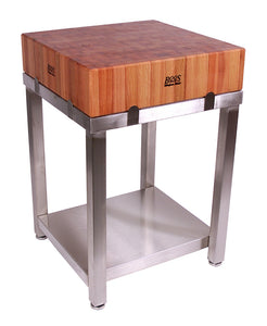 John Boos Cucina Laforza – 6" End-Grain Kitchen Cart in Maple, Cherry, or Walnut