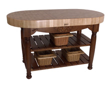 Load image into Gallery viewer, John Boos Harvest Table – 4&quot; End-Grain Maple or Walnut Butcher Block Island