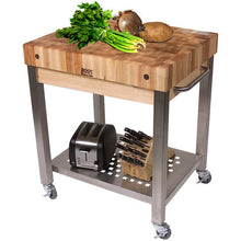 Load image into Gallery viewer, John Boos Cucina Technica – 4&quot; End-Grain Maple Prep Cart