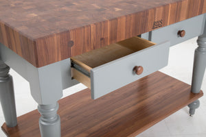 John Boos Walnut Cucina Rustica Table | American Black Walnut, 4-inch Thick Top 1