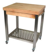 Load image into Gallery viewer, John Boos Cucina Technica – 2.25&quot; Edge-Grain Maple Prep Cart