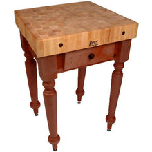 Load image into Gallery viewer, John Boos Rustica Maple – 4&quot; End-Grain Work Table with Drawers &amp; Optional Shelf - Kitchen Furniture Company