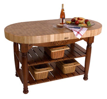 Load image into Gallery viewer, John Boos Harvest Table – 4&quot; End-Grain Maple or Walnut Butcher Block Island
