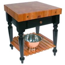Load image into Gallery viewer, John Boos Le Rustica – 4&quot; Cherry End-Grain Island with Drawer &amp; Shelf