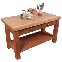 Load image into Gallery viewer, John Boos Grazzi Table – 2.25&quot; Edge-Grain Maple Drop-Leaf Work Table