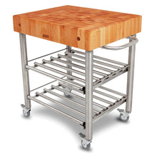 Load image into Gallery viewer, John Boos Cucina D’Amico Wine Cart – 5&quot; End-Grain Top