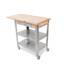 Load image into Gallery viewer, John Boos Cucina Elegante – Maple Kitchen Cart with Drop Leaves &amp; Storage