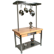 Load image into Gallery viewer, John Boos Cucina Grandé – Maple Varnique Kitchen Island w/ Drawer &amp; Leaf