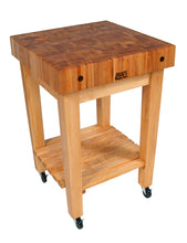 Load image into Gallery viewer, John Boos Gourmet Block – 4&quot; End-Grain Maple Table with Shelf - Kitchen Furniture Company
