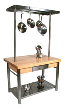 Load image into Gallery viewer, John Boos Cucina Grandé – Maple Varnique Kitchen Island w/ Drawer &amp; Leaf