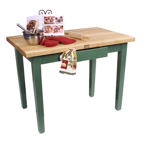 John Boos Classic Country Work Table – Maple (Edge-Grain, 1.5