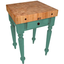 Load image into Gallery viewer, John Boos Rustica Maple – 4&quot; End-Grain Work Table with Drawers &amp; Optional Shelf - Kitchen Furniture Company