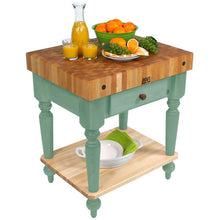 Load image into Gallery viewer, John Boos Rustica Maple – 4&quot; End-Grain Work Table with Drawers &amp; Optional Shelf - Kitchen Furniture Company