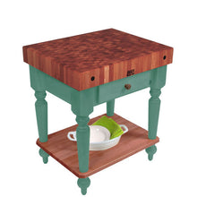 Load image into Gallery viewer, John Boos Rustica Cherry – 4&quot; End-Grain Work Table with Drawers - Kitchen Furniture Company