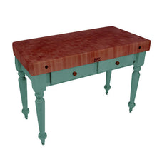 Load image into Gallery viewer, John Boos Rustica Cherry – 4&quot; End-Grain Work Table with Drawers - Kitchen Furniture Company