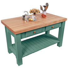 Load image into Gallery viewer, John Boos Grazzi Table – 2.25&quot; Edge-Grain Maple Drop-Leaf Work Table