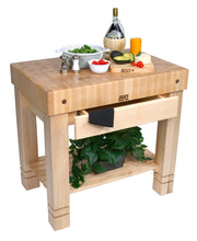Load image into Gallery viewer, John Boos Homestead Block – 5&quot; Maple, Walnut or Cherry Butcher Block Island