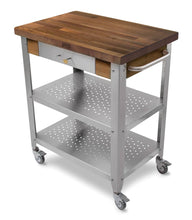 Load image into Gallery viewer, John Boos Cucina Elegante Walnut Kitchen Cart – Varnique Finish &amp; Optional Drawer