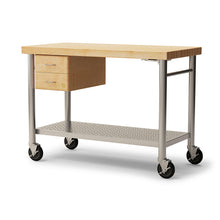 Load image into Gallery viewer, John Boos Cucina Magnifico – Maple Kitchen Cart with Drawers &amp; Power Strip