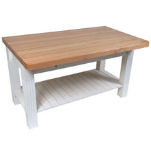 Load image into Gallery viewer, Maple Edge Grain Grazzi Table with 8&quot; Drop Leaf by John Boos &amp; Co. - Durable Butcher Block Kitchen Island