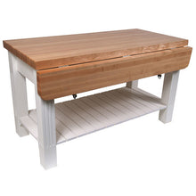Load image into Gallery viewer, Maple Edge Grain Grazzi Table with 8&quot; Drop Leaf by John Boos &amp; Co. - Durable Butcher Block Kitchen Island