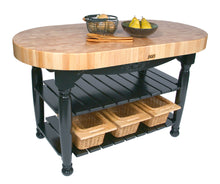 Load image into Gallery viewer, John Boos Harvest Table – 4&quot; End-Grain Maple or Walnut Butcher Block Island