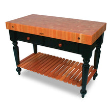 Load image into Gallery viewer, John Boos Le Rustica – 4&quot; Cherry End-Grain Island with Drawer &amp; Shelf