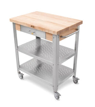 Load image into Gallery viewer, John Boos Cucina Elegante – Maple Kitchen Cart with Drop Leaves &amp; Storage