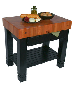 John Boos Bloc de Foyer – 5″ End-Grain Cherry Butcher Block Island