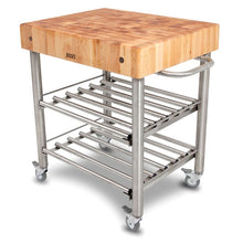Load image into Gallery viewer, John Boos Cucina D’Amico Wine Cart – 5&quot; End-Grain Top