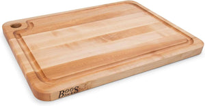 John Boos Prestige Maple Cutting Boards – 1-1/4" Thick, Reversible Design
