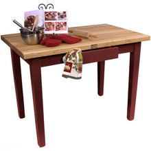 Load image into Gallery viewer, John Boos Classic Country Work Table – Maple (Edge-Grain, 1.5&quot;) - Kitchen Furniture Company