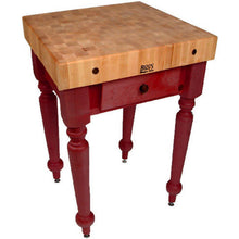 Load image into Gallery viewer, John Boos Rustica Maple – 4&quot; End-Grain Work Table with Drawers &amp; Optional Shelf - Kitchen Furniture Company
