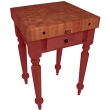 Load image into Gallery viewer, John Boos Rustica Cherry – 4&quot; End-Grain Work Table with Drawers - Kitchen Furniture Company