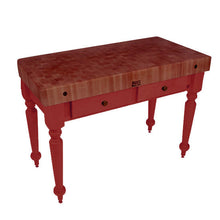 Load image into Gallery viewer, John Boos Rustica Cherry – 4&quot; End-Grain Work Table with Drawers - Kitchen Furniture Company