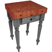 Load image into Gallery viewer, John Boos Rustica Cherry – 4&quot; End-Grain Work Table with Drawers - Kitchen Furniture Company