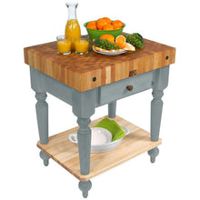 Load image into Gallery viewer, John Boos Rustica Maple – 4&quot; End-Grain Work Table with Drawers &amp; Optional Shelf - Kitchen Furniture Company