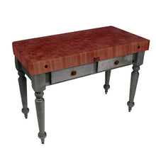 Load image into Gallery viewer, John Boos Rustica Cherry – 4&quot; End-Grain Work Table with Drawers - Kitchen Furniture Company