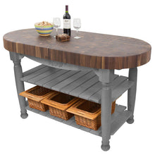 Load image into Gallery viewer, John Boos Harvest Table – 4&quot; End-Grain Maple or Walnut Butcher Block Island
