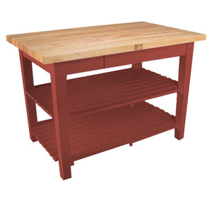 John Boos Classic Country Work Table – Maple (Edge-Grain, 1.5")