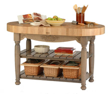 Load image into Gallery viewer, John Boos Harvest Table – 4&quot; End-Grain Maple or Walnut Butcher Block Island