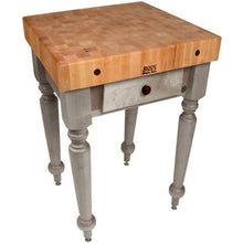 Load image into Gallery viewer, John Boos Rustica Maple – 4&quot; End-Grain Work Table with Drawers &amp; Optional Shelf - Kitchen Furniture Company