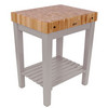 John Boos Chef’s Block with Shelf – 4" End-Grain Maple - Kitchen Furniture Company