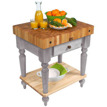 Load image into Gallery viewer, John Boos Rustica Maple – 4&quot; End-Grain Work Table with Drawers &amp; Optional Shelf - Kitchen Furniture Company